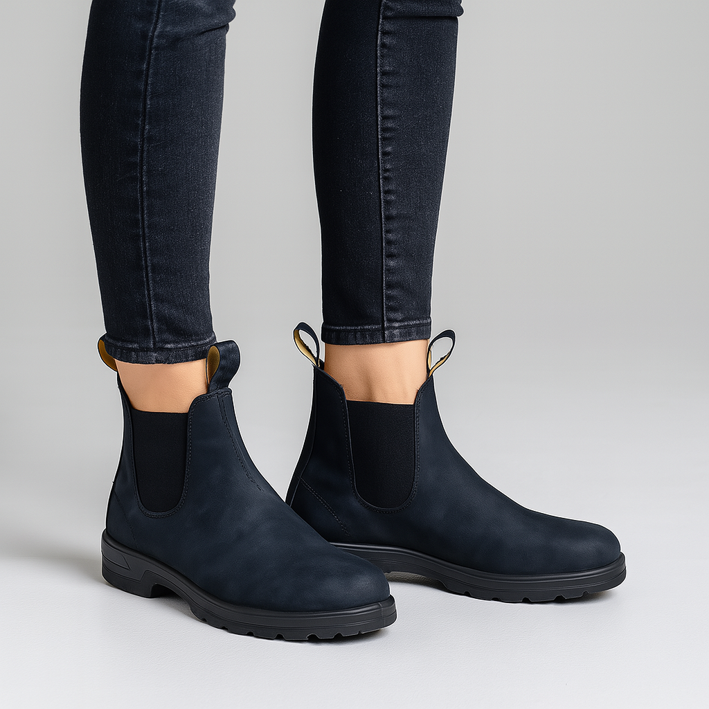 Bottines Chelsea imperméables Bo pour femme | Modèle classique à enfiler, noires, confortables 8