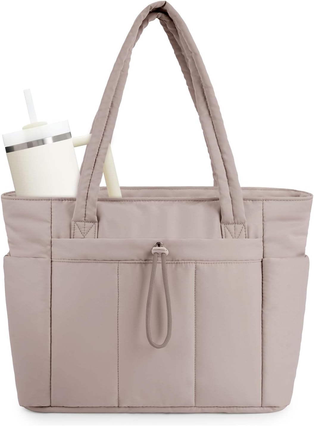 Sac matelassé Gwen pour femme | Compartiment pour ordinateur portable et porte-gobelet 7