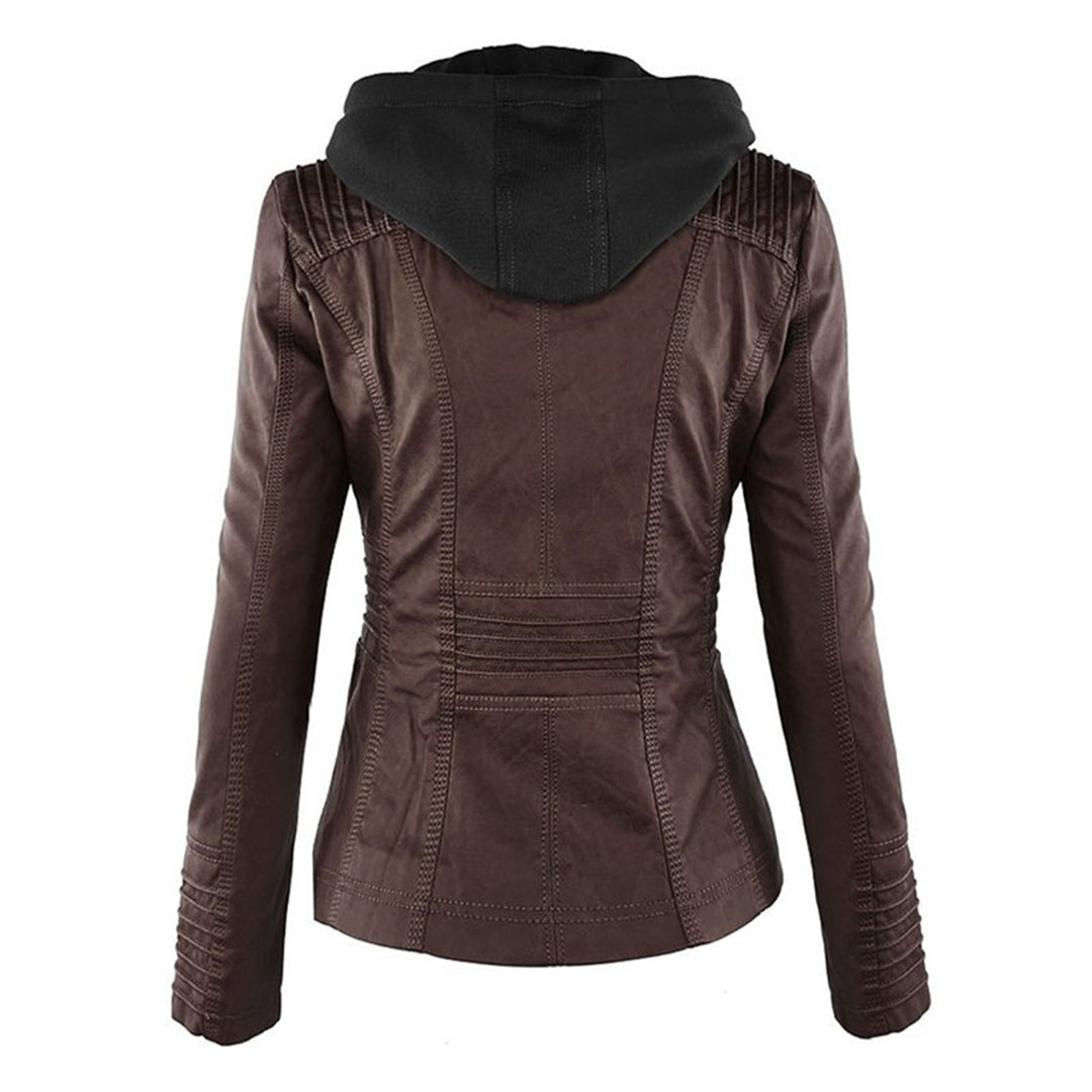Veste en cuir Pia pour femme | Veste en cuir noir respirante pour femme 8