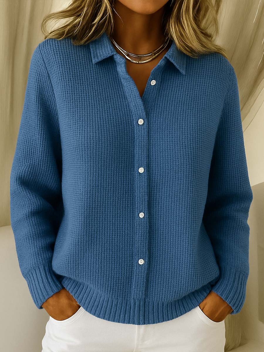Maeve – Cardigan Classique En Maille Douce Avec Col