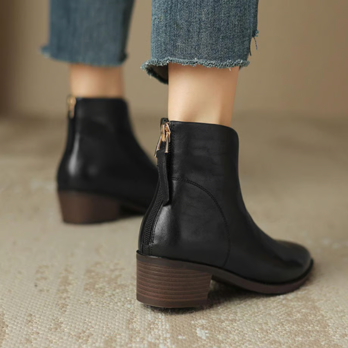 Camille | Bottines élégantes à talon bas