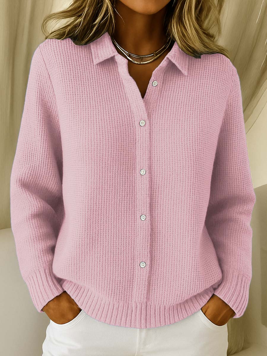 Maeve – Cardigan Classique En Maille Douce Avec Col