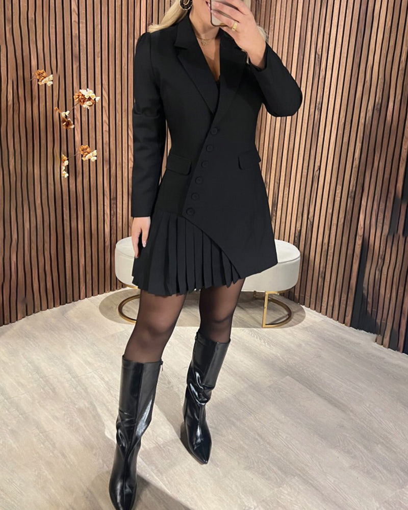 Lorine – Robe Tailleur Chic Avec Revers