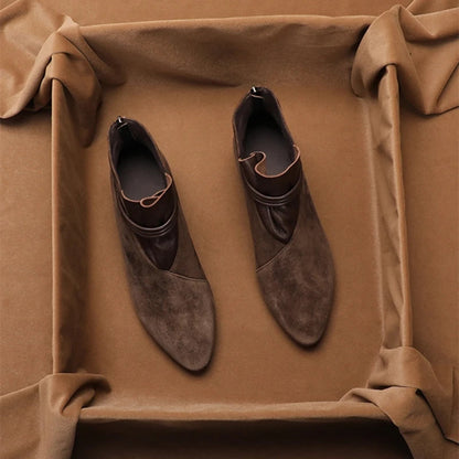 Bottes Vivienne noires pour femmes | Daim, bout pointu, talon confortable 2