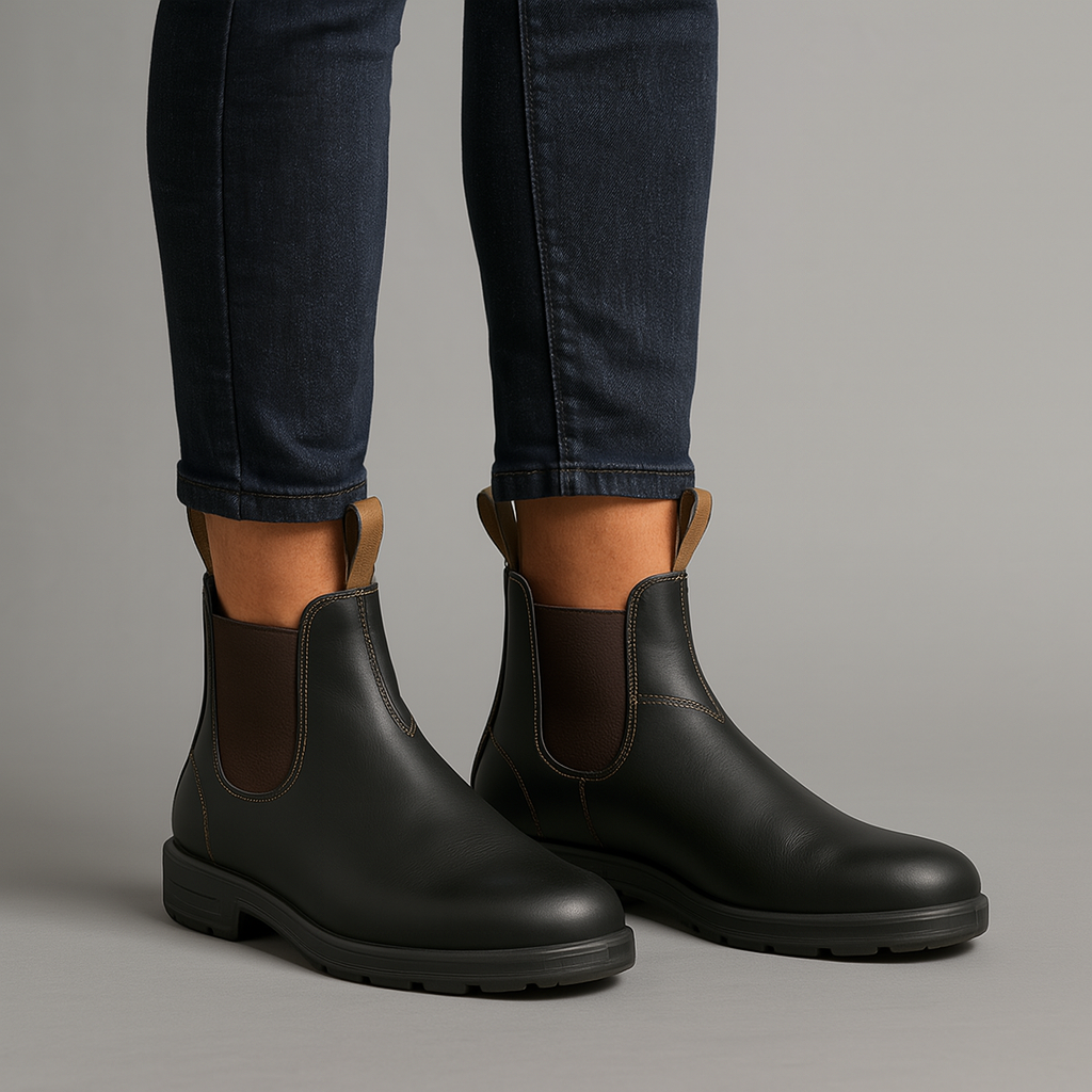 Bottines Chelsea imperméables Bo pour femme | Modèle classique à enfiler, noires, confortables 2