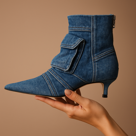 Bottines en Jean Serena Valenti | Confort Optimal et Style Audacieux, Denim de Qualité pour Femmes Fashionistas 0