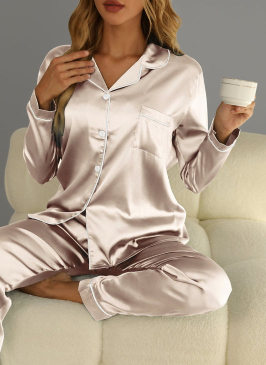 Ensemble nuisette en soie Mila pour femme | Ensemble deux pièces confortable 0