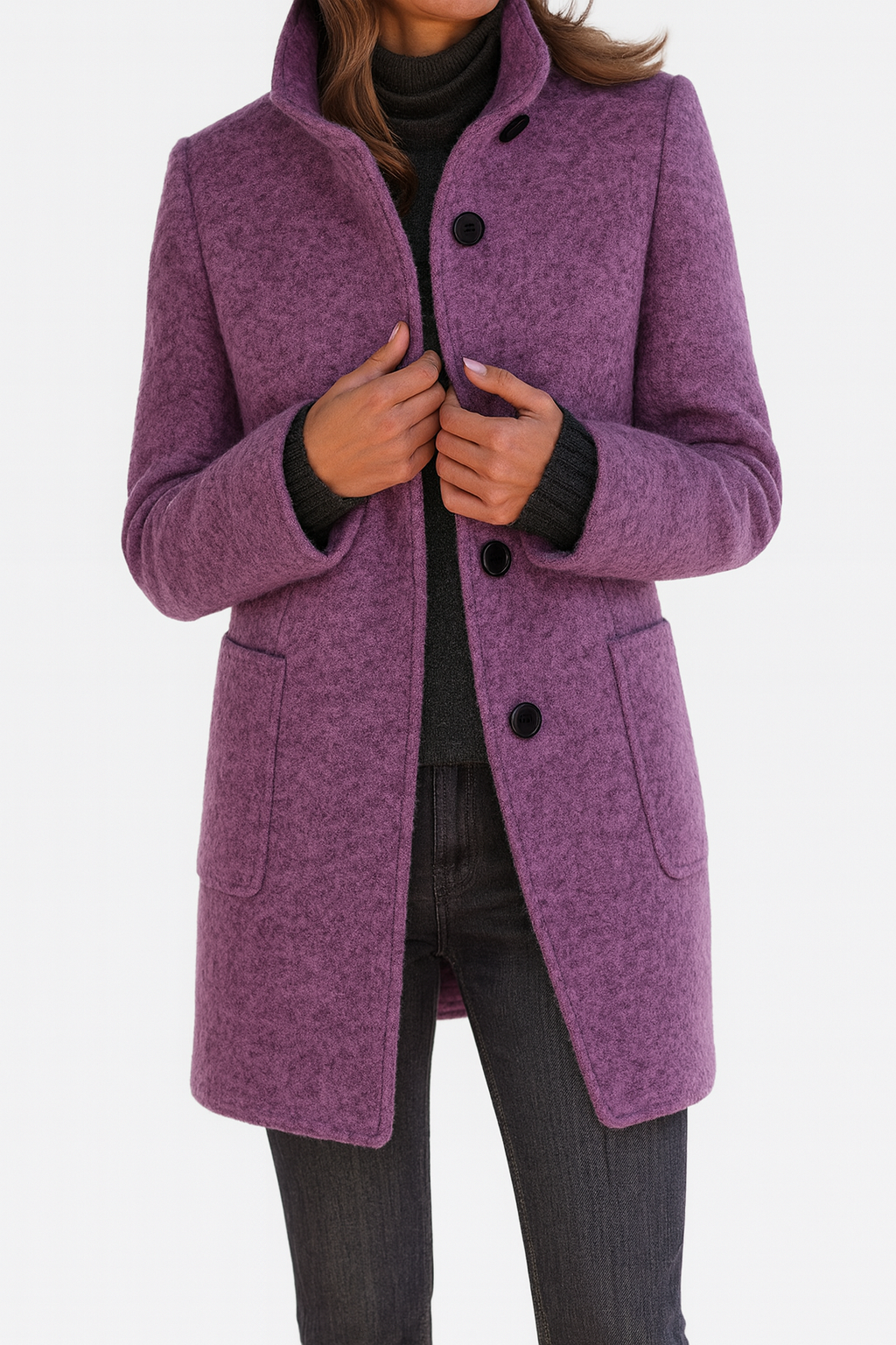 Manteau d'hiver Sophie pour femme | Mélange de laine, intemporel et flatteur 4
