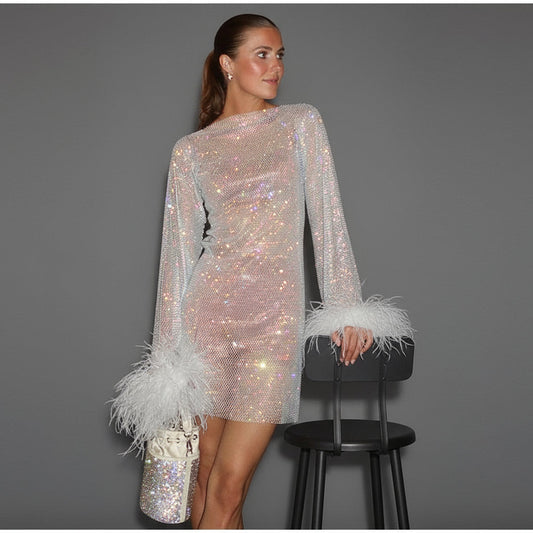 Robe Celeste Radiant pour femme | Tissu brillant, coupe élégante 0