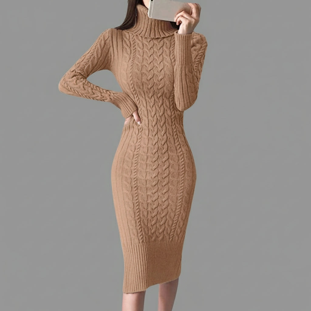 Robe Milou pour femme | Maille torsadée, robe polyvalente pour toutes les occasions 0