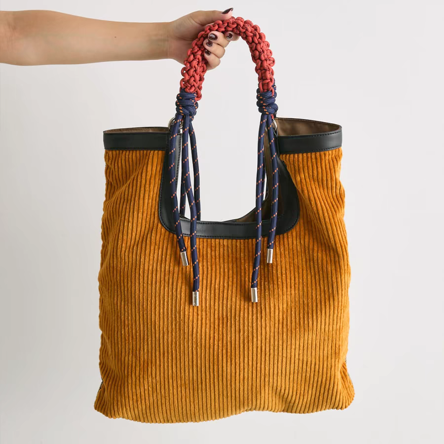 Sac Boho de Braise | Élégance Bohème-Chic, Velours Côtelé Doux, Sac à Main Femme Pratique 0