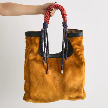 Sac Boho de Braise | Élégance Bohème-Chic, Velours Côtelé Doux, Sac à Main Femme Pratique 0