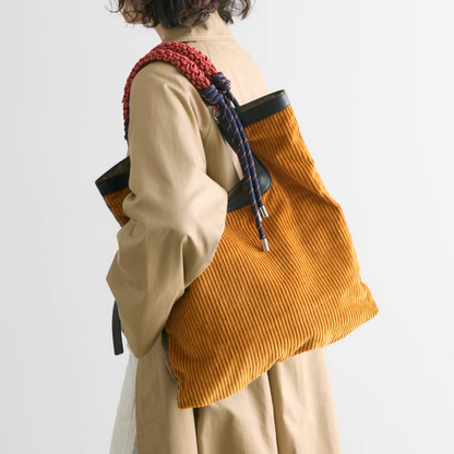 Sac Boho de Braise | Élégance Bohème-Chic, Velours Côtelé Doux, Sac à Main Femme Pratique 4