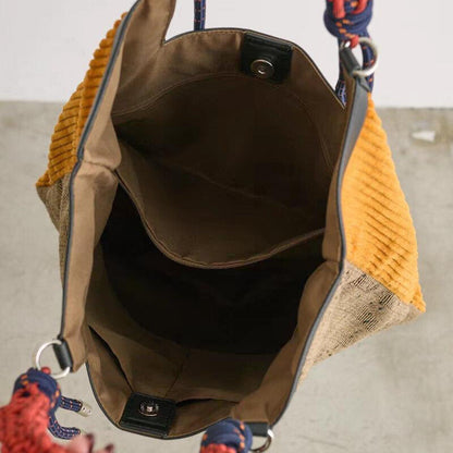 Sac Boho de Braise | Élégance Bohème-Chic, Velours Côtelé Doux, Sac à Main Femme Pratique 7