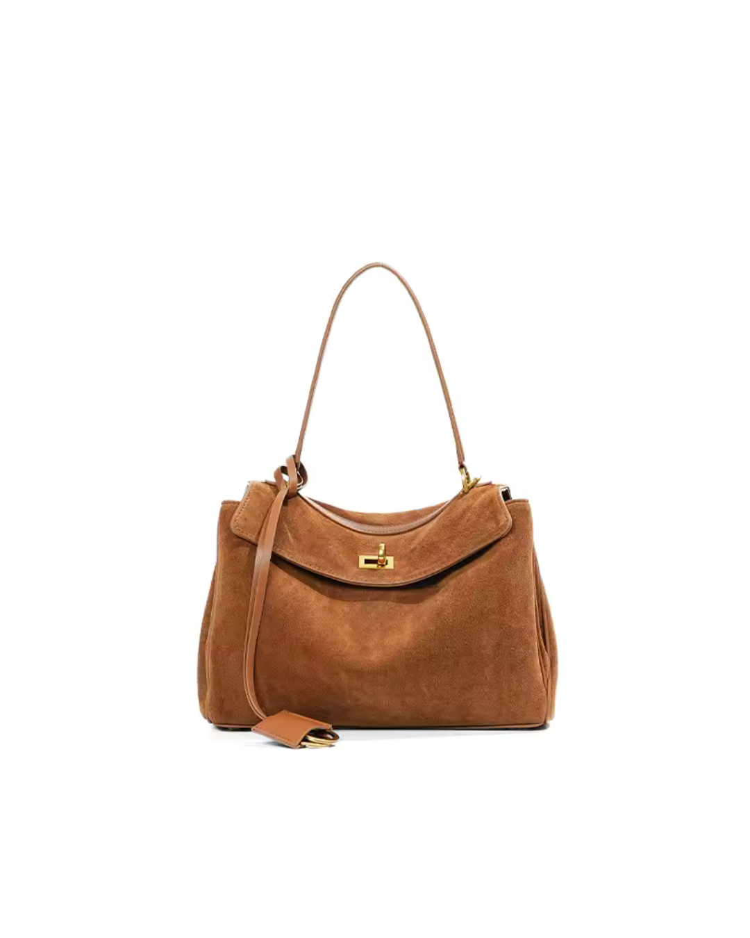 Sac à main Britt en daim pour femme | Design intemporel, luxe et détails dorés 6
