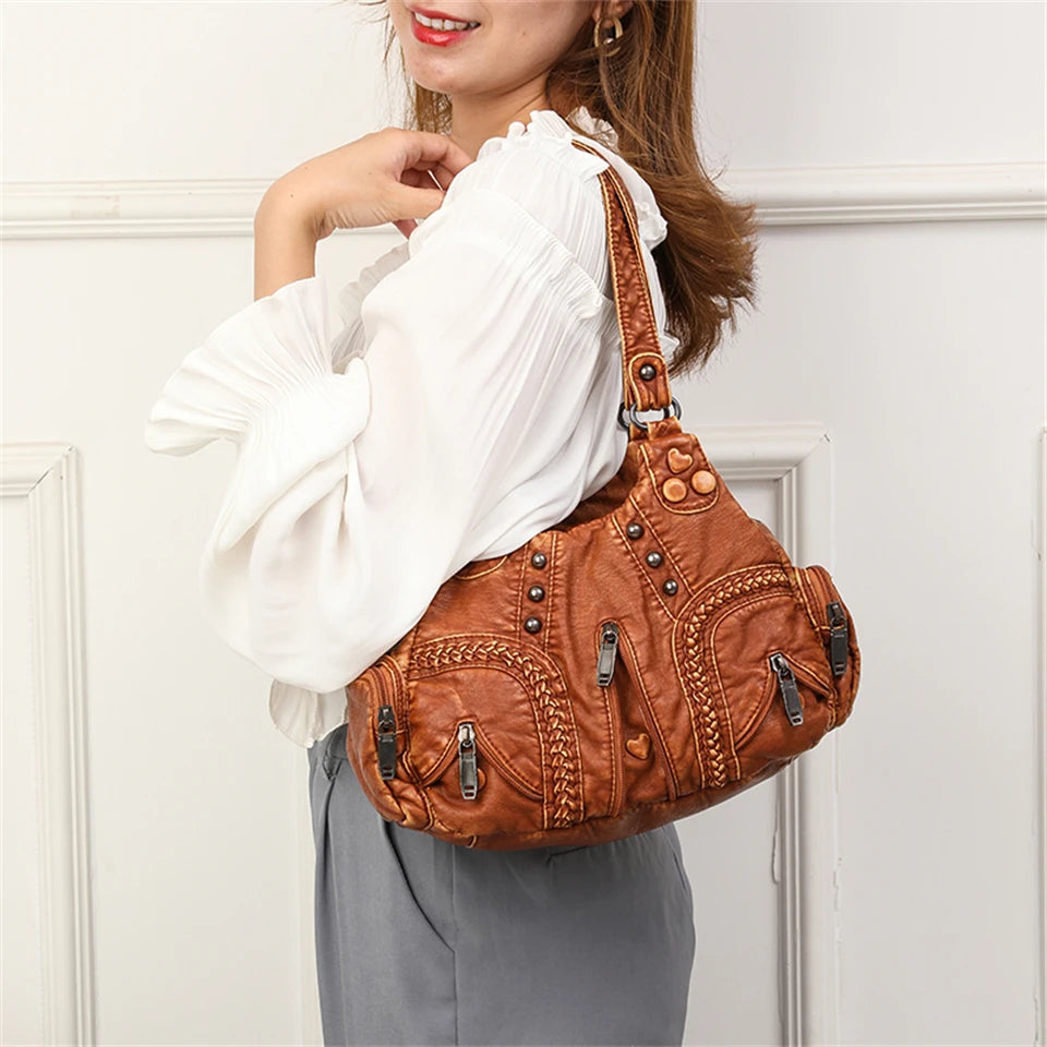 Sac à main Savannah Boho pour femme | Cuir végan, design spacieux, style bohème 4