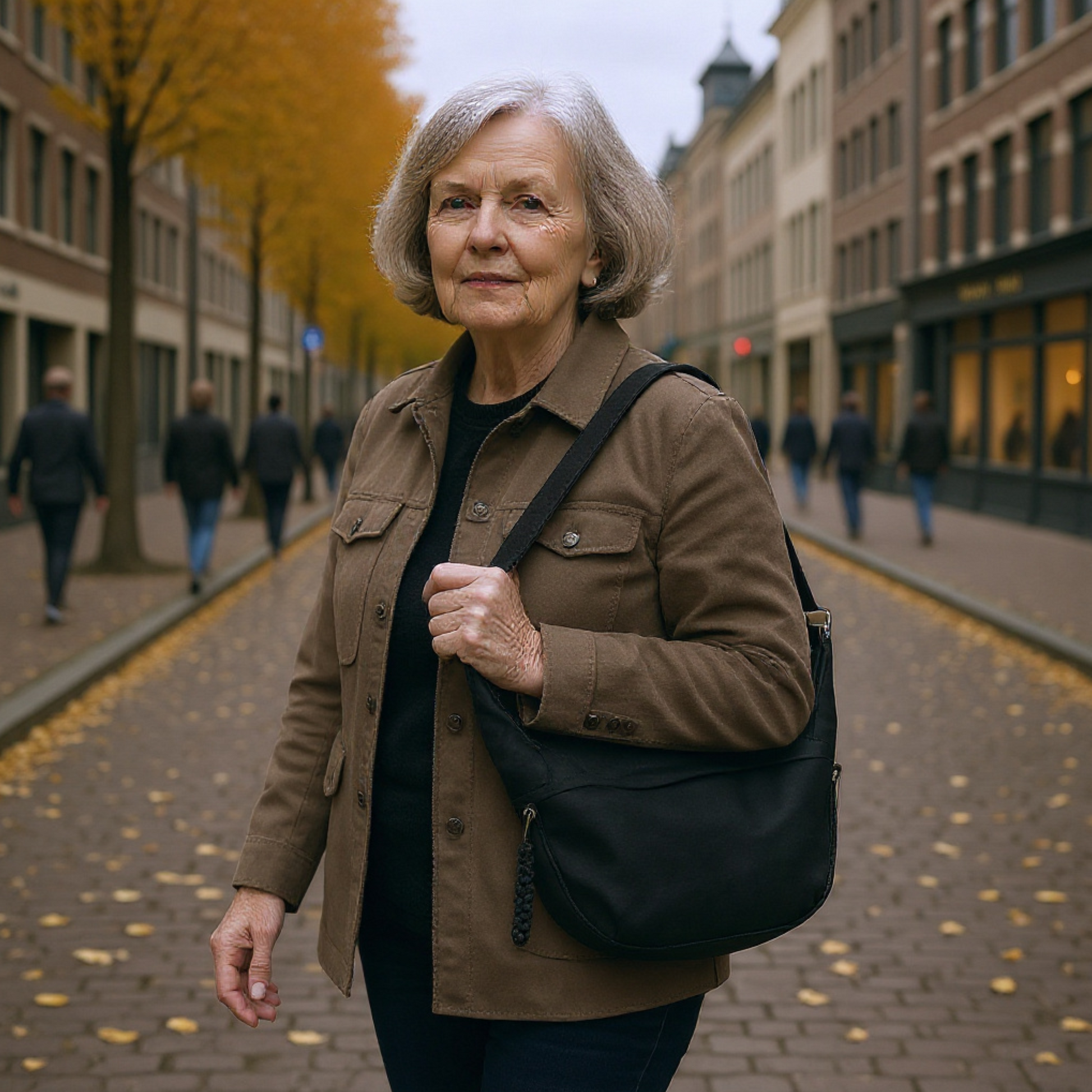 Sac bandoulière Luna pour femme | Nylon résistant, noir et élégant 0