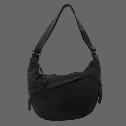 Sac bandoulière Luna pour femme | Nylon résistant, noir et élégant 1