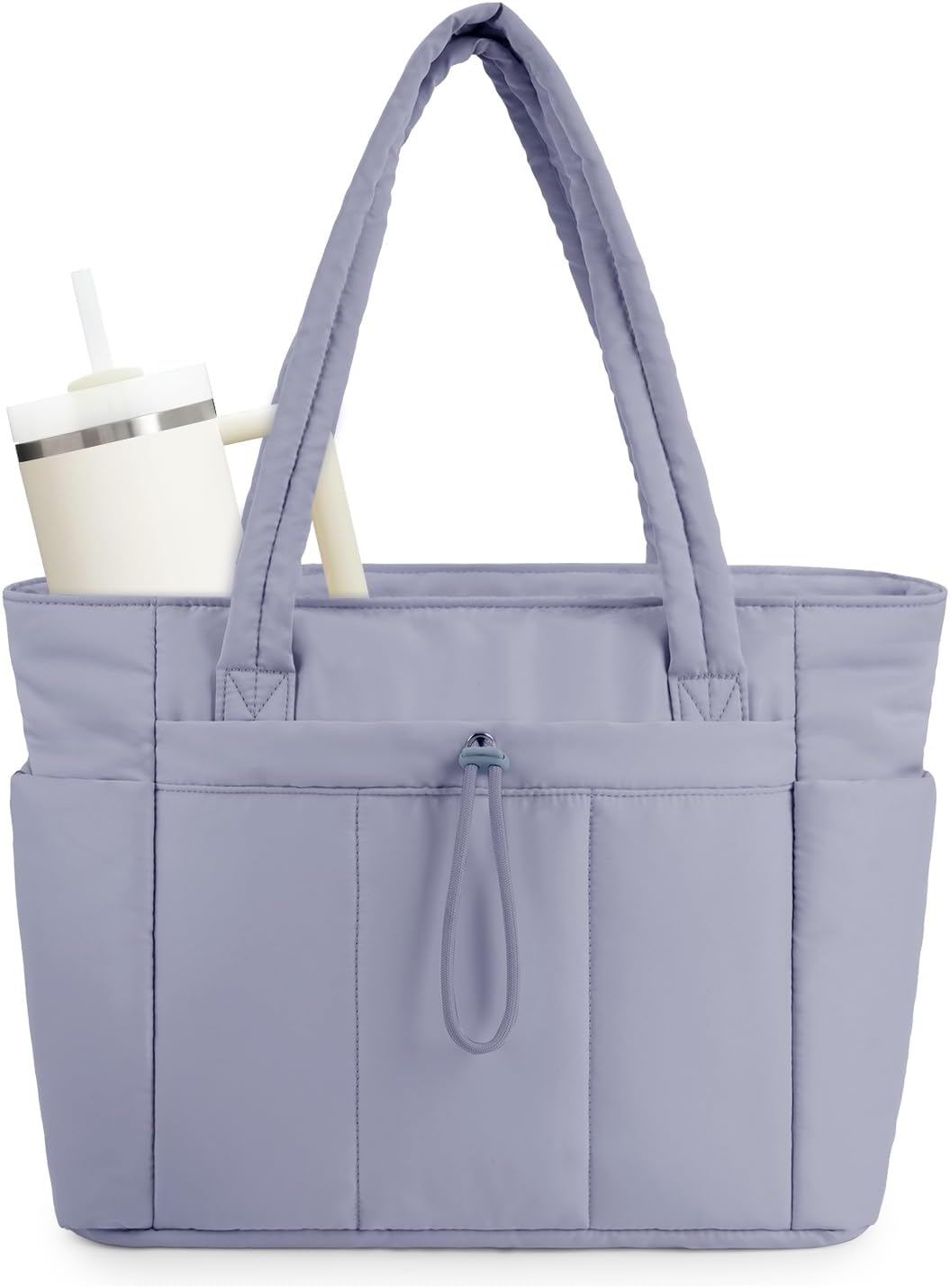 Sac matelassé Gwen pour femme | Compartiment pour ordinateur portable et porte-gobelet 4