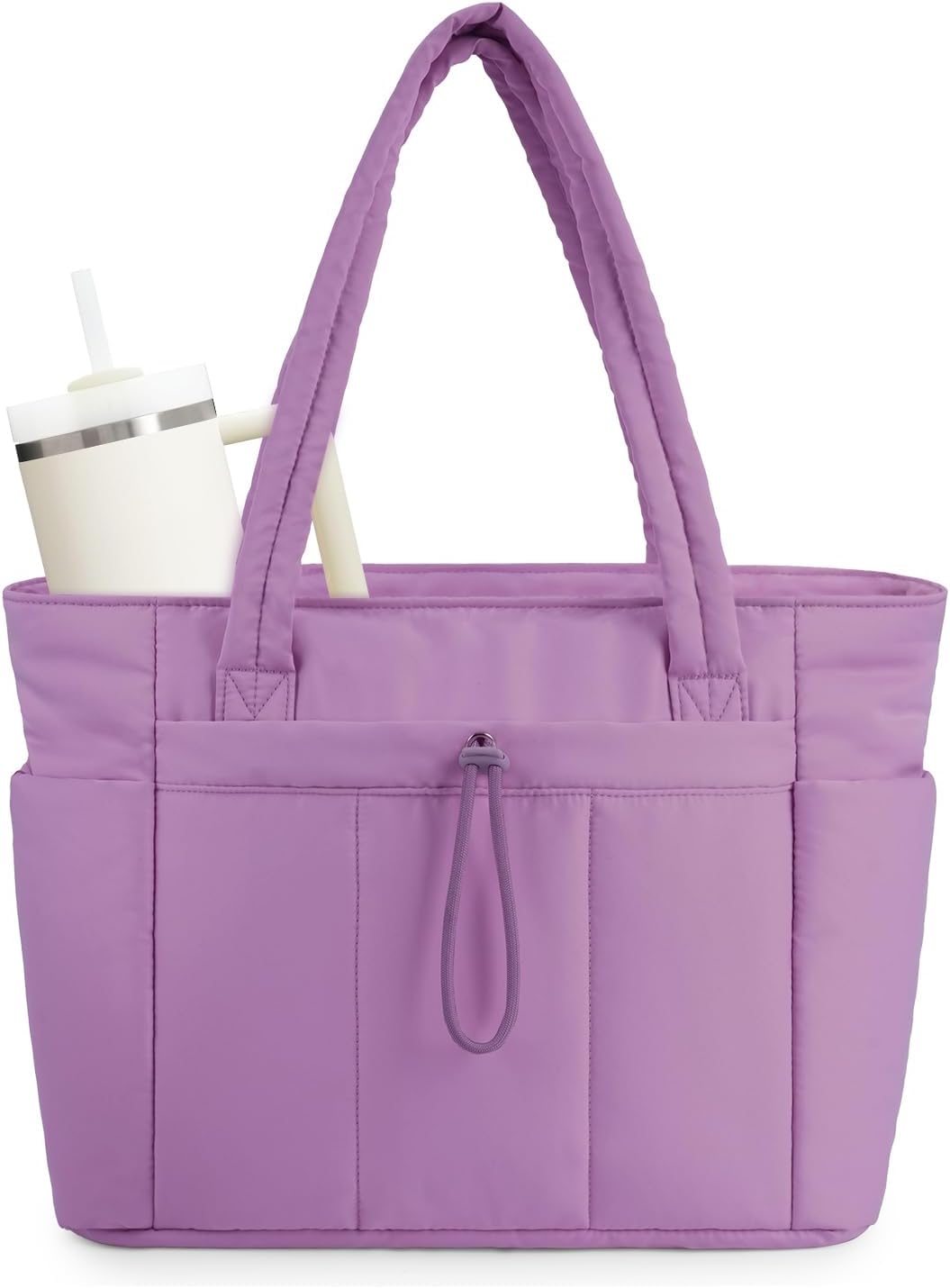 Sac matelassé Gwen pour femme | Compartiment pour ordinateur portable et porte-gobelet 6