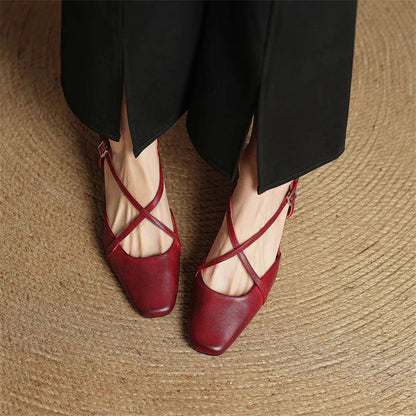 Talons Cécélia | Élégance et Confort en Cuir Véritable, Escarpins Femme pour Toutes Occasions 1