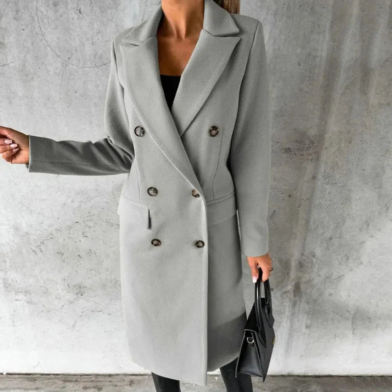 Trench-coat Sienna pour femme | Coupe confortable, long trench-coat noir 2