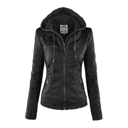 Veste en cuir Pia pour femme | Veste en cuir noir respirante pour femme 3
