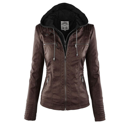Veste en cuir Pia pour femme | Veste en cuir noir respirante pour femme 6