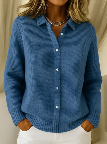 Maeve – Cardigan Classique En Maille Douce Avec Col