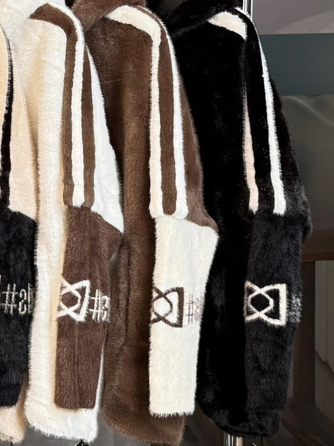 Camille | Veste Peluche à Rayures